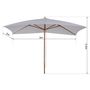 Voir la diapositive 3 : OUTSUNNY Parasol droit rectangulaire de jardin grande taille dim. 3L x 2l x 2,5H m blanc