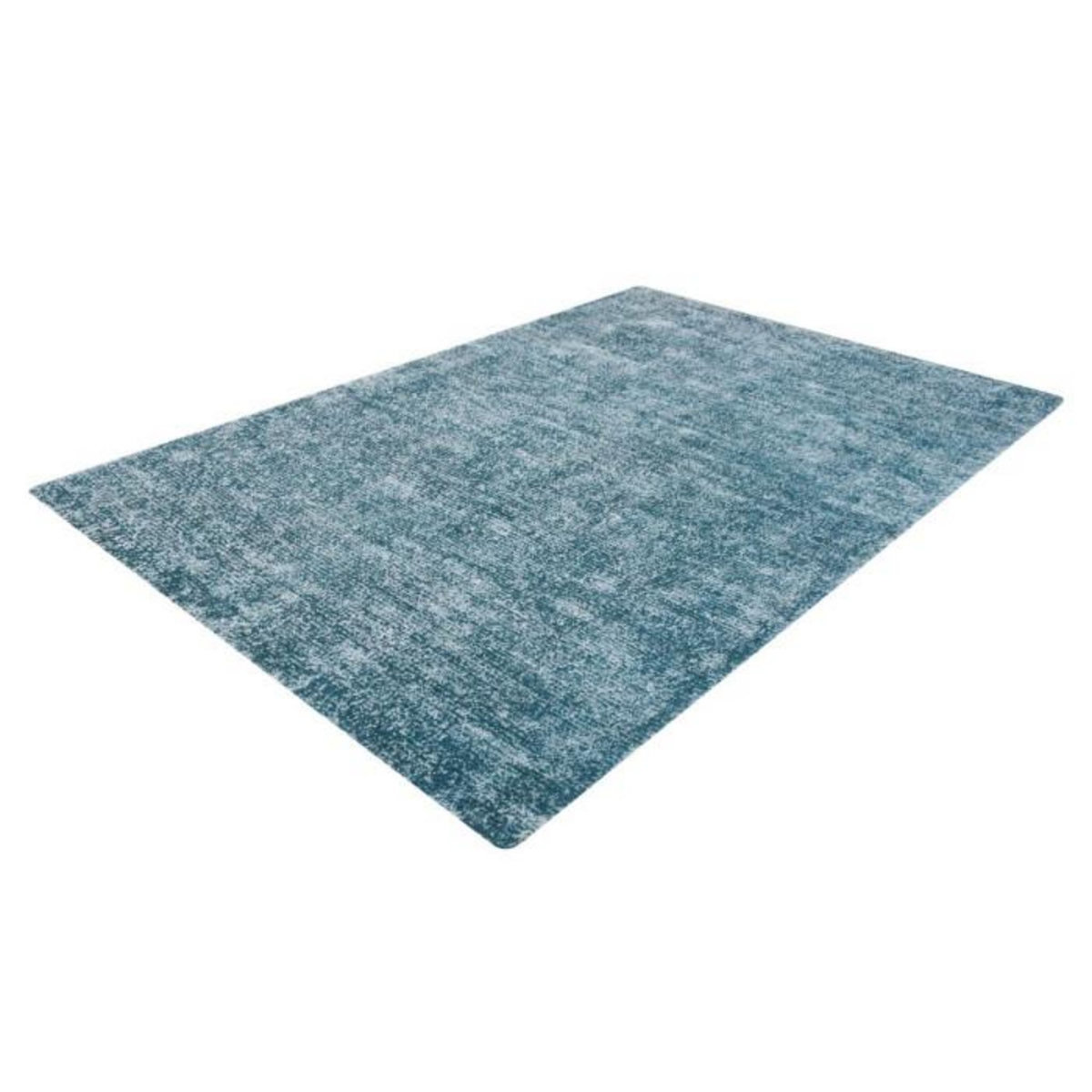 Paris Prix Tapis Vintage Tissé à la Main  Etna  Bleu Pétrole