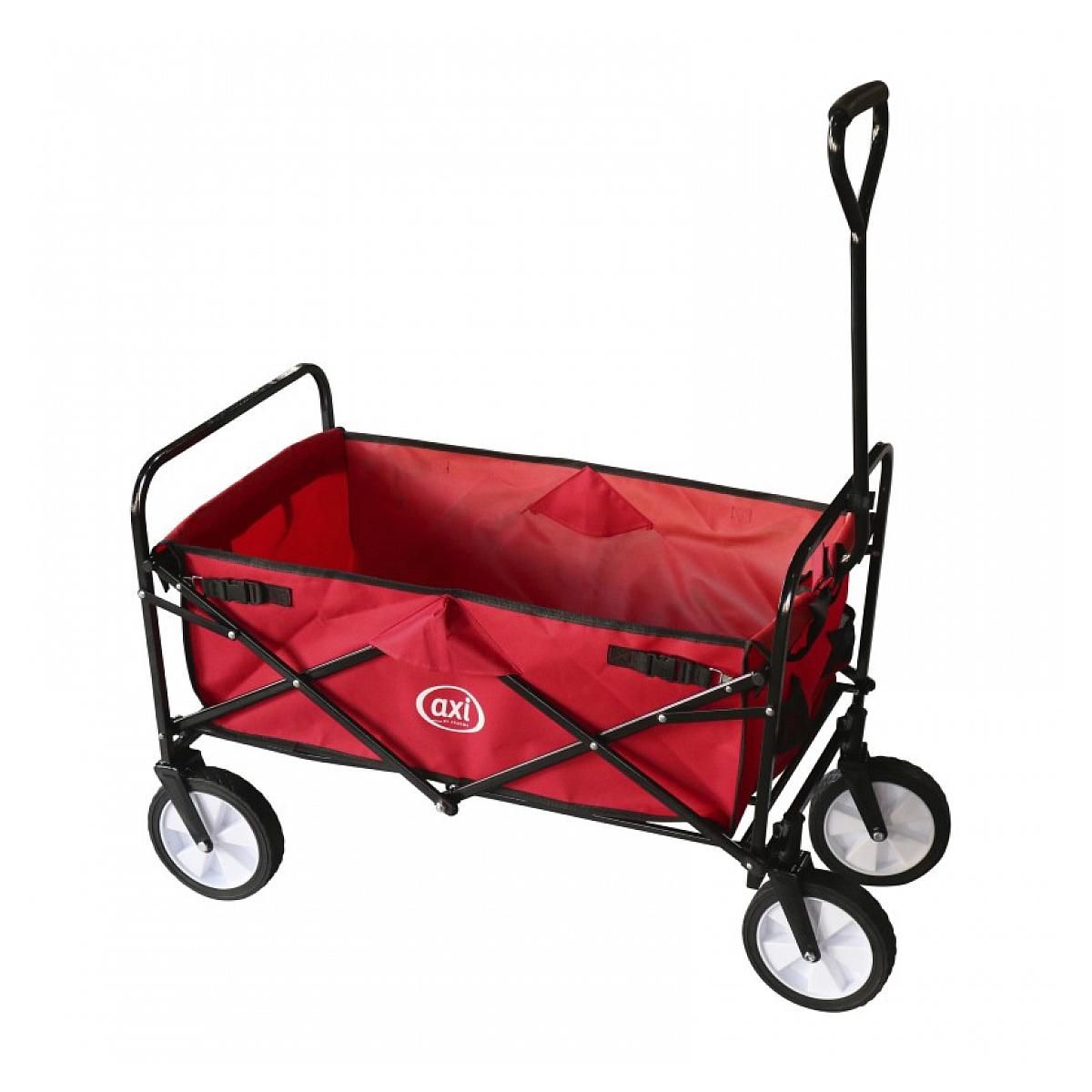 Axi House Chariot de plage rouge pliant AB100 Foldable Beachwagon Red