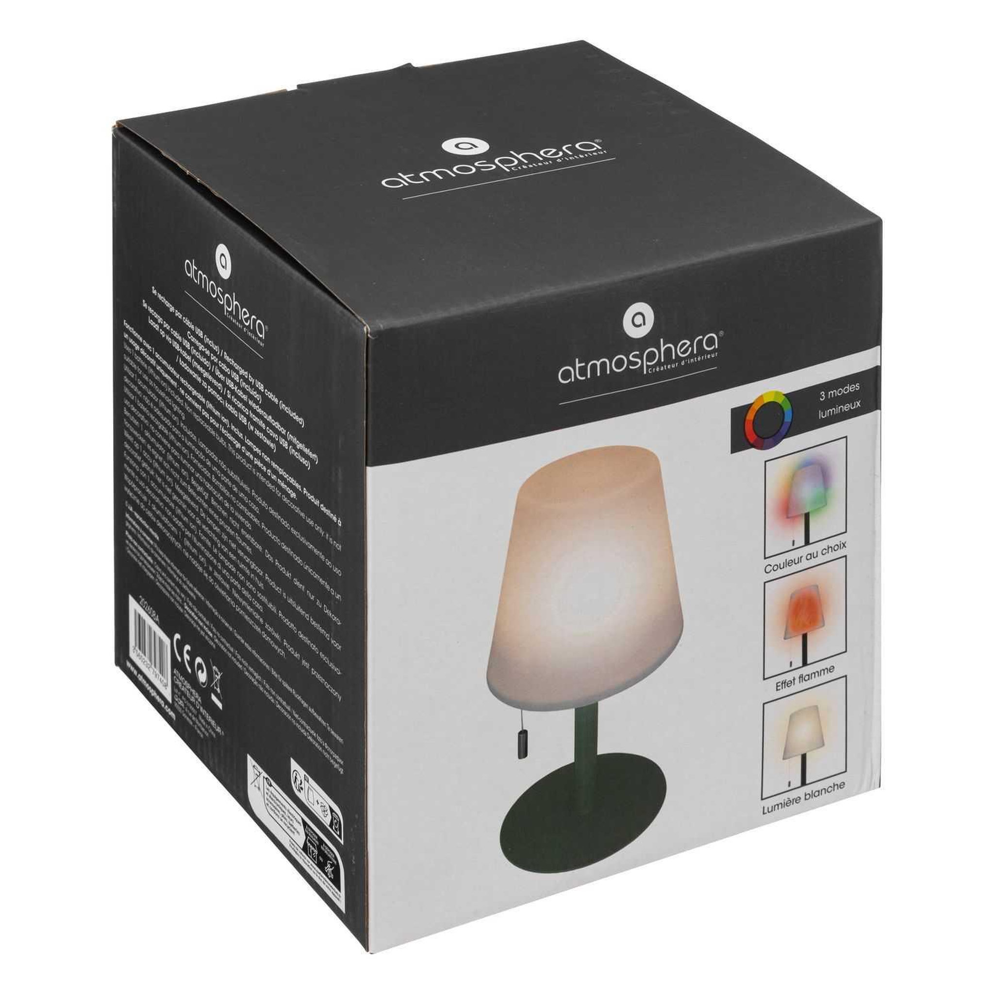 Voir la diapositive 3 : ATMOSPHERA Lampe extérieure zach - hauteur 30 cm - vert olive