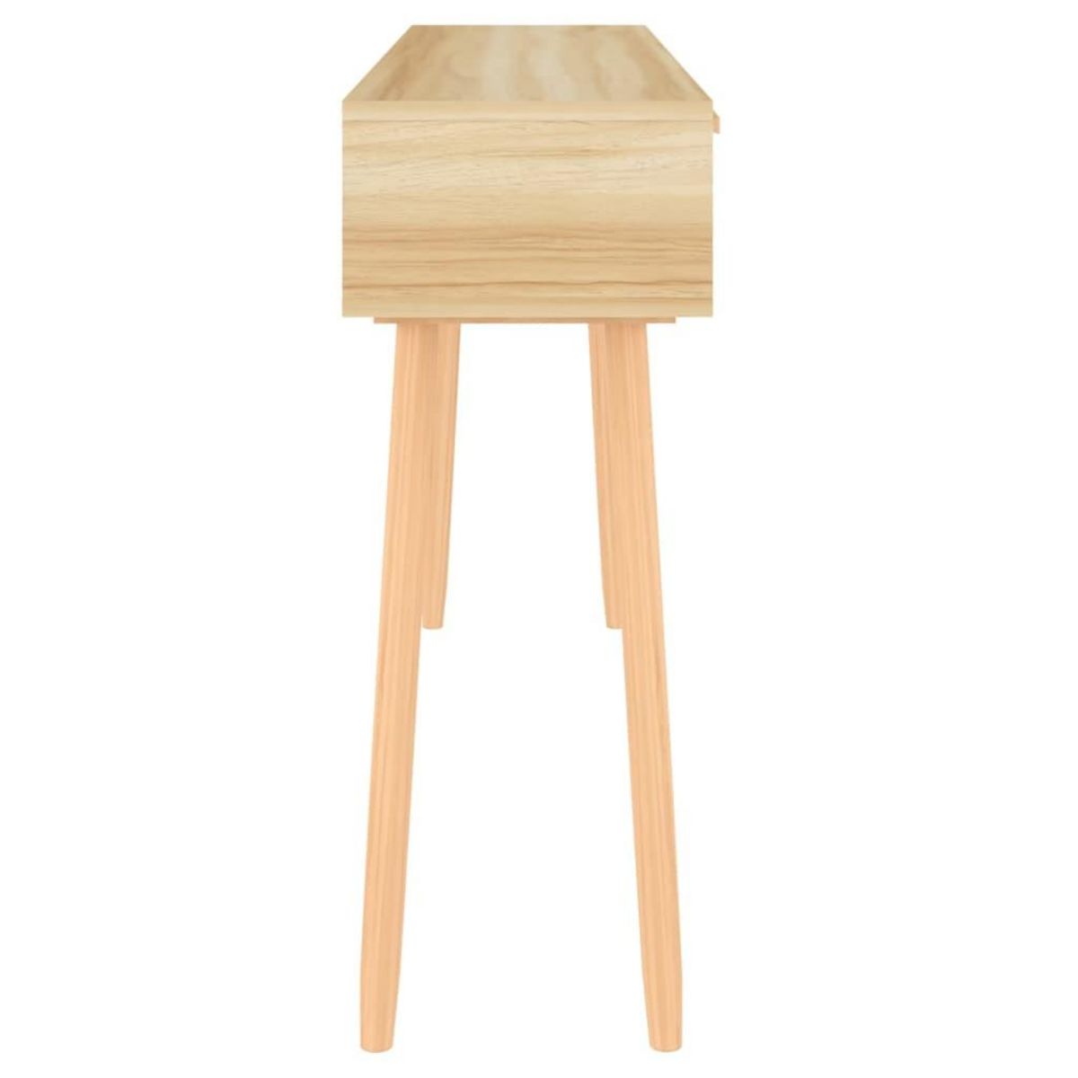 VIDAXL Table console Marron 105x30x75cm Bois massif pin /rotin naturel