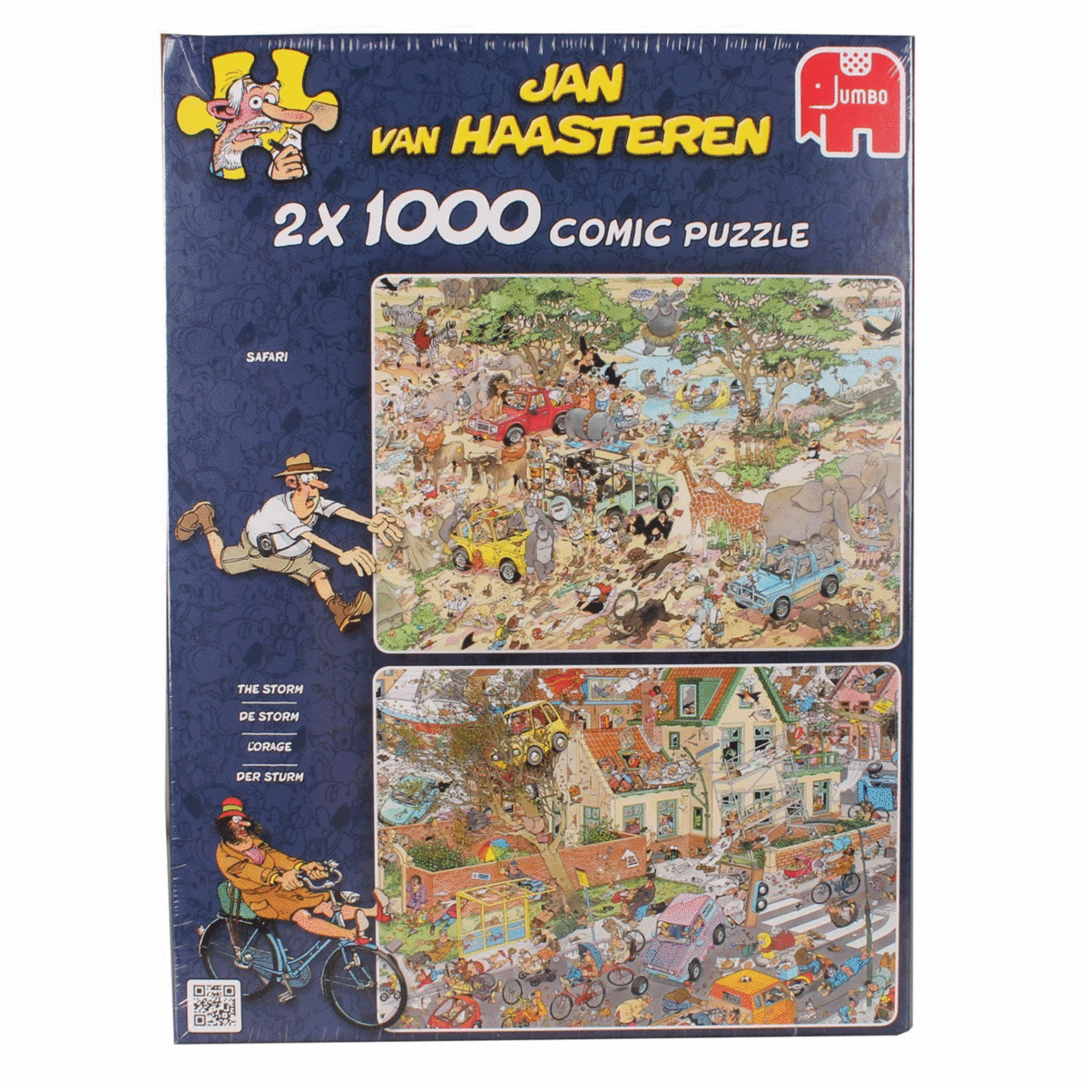 Jumbo Puzzles 2 x 1000 pièces - Jan Van Haasteren : Safari et l'orage