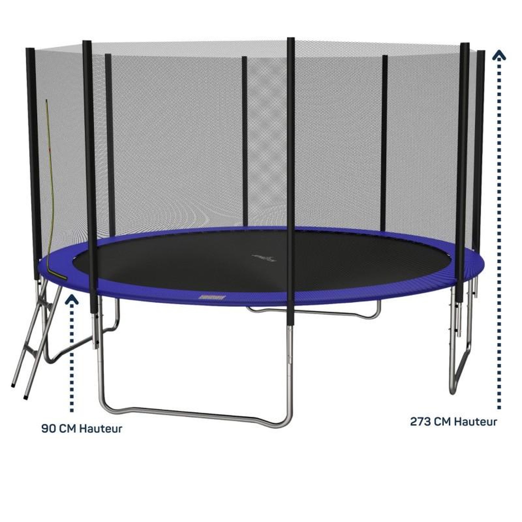 Voir la diapositive 2 : JUMP4FUN Trampoline pour enfant Jump4Fun Deluxe filet extérieur -14FT (427 cm)