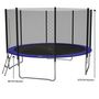 Voir la diapositive 2 : JUMP4FUN Trampoline pour enfant Jump4Fun Deluxe filet extérieur -14FT (427 cm)