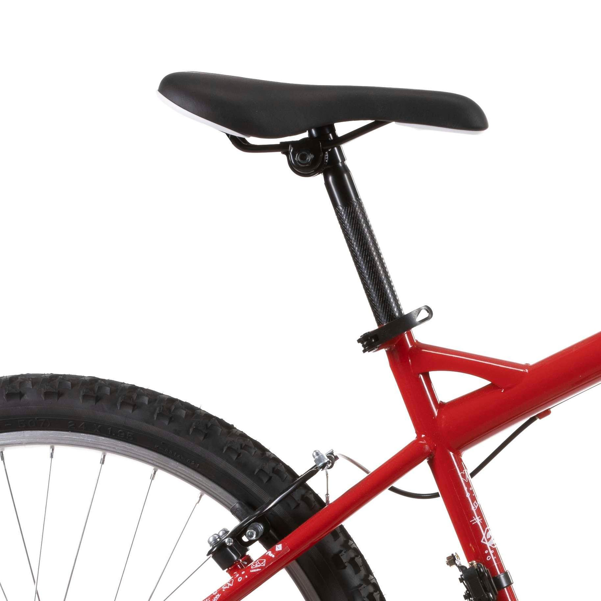 Voir la diapositive 4 : Vélo enfant - VTT 24'' Rigide Mixte   Denbike   pour enfant de 130 à 160 cm - 18 Vitesses - Fourche Télescopique - Dérailleur Shimano TY21 - Freins V-brake