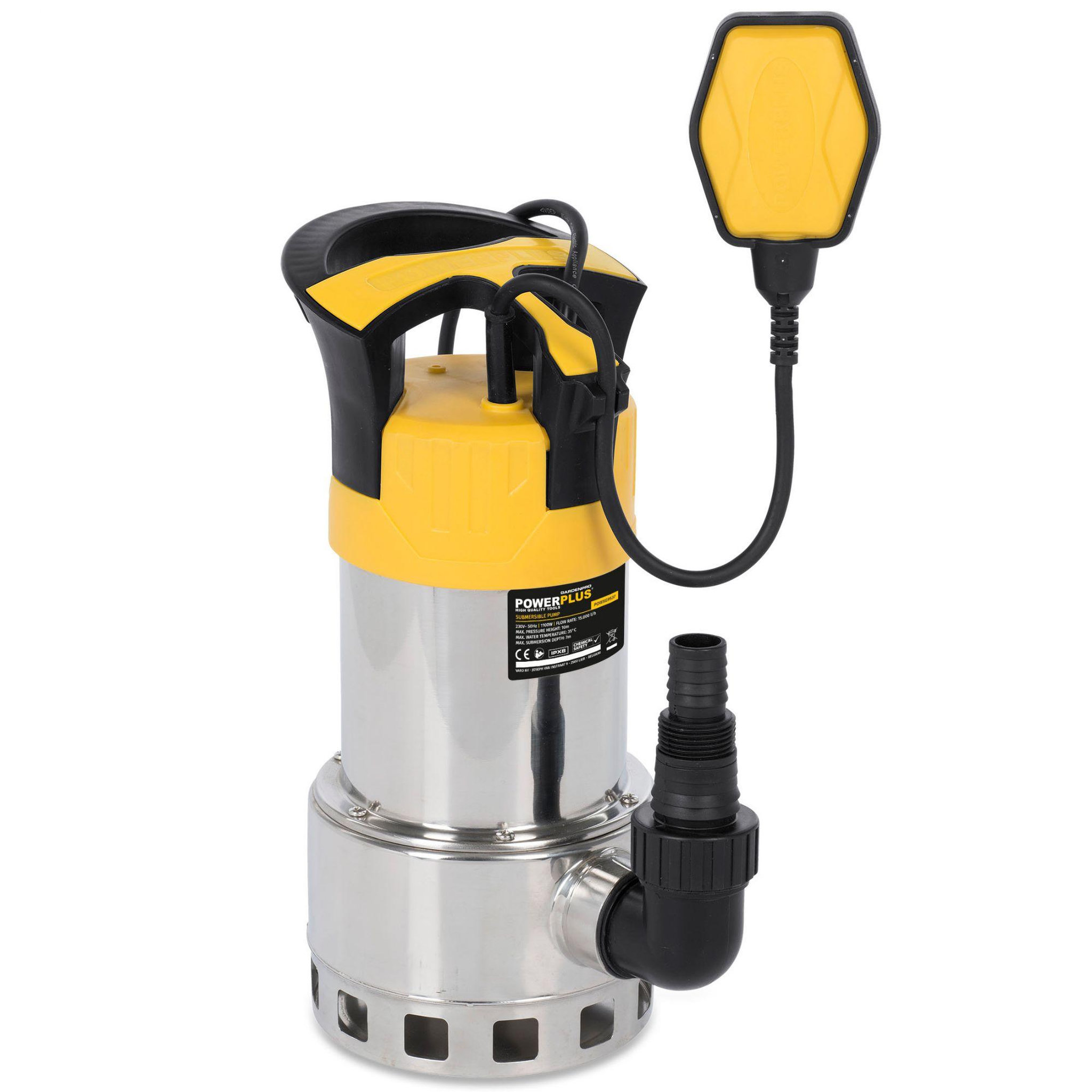 Voir la diapositive 2 : POWERPLUSWATER Pompe submersible powerplus 1100w avec flotteur