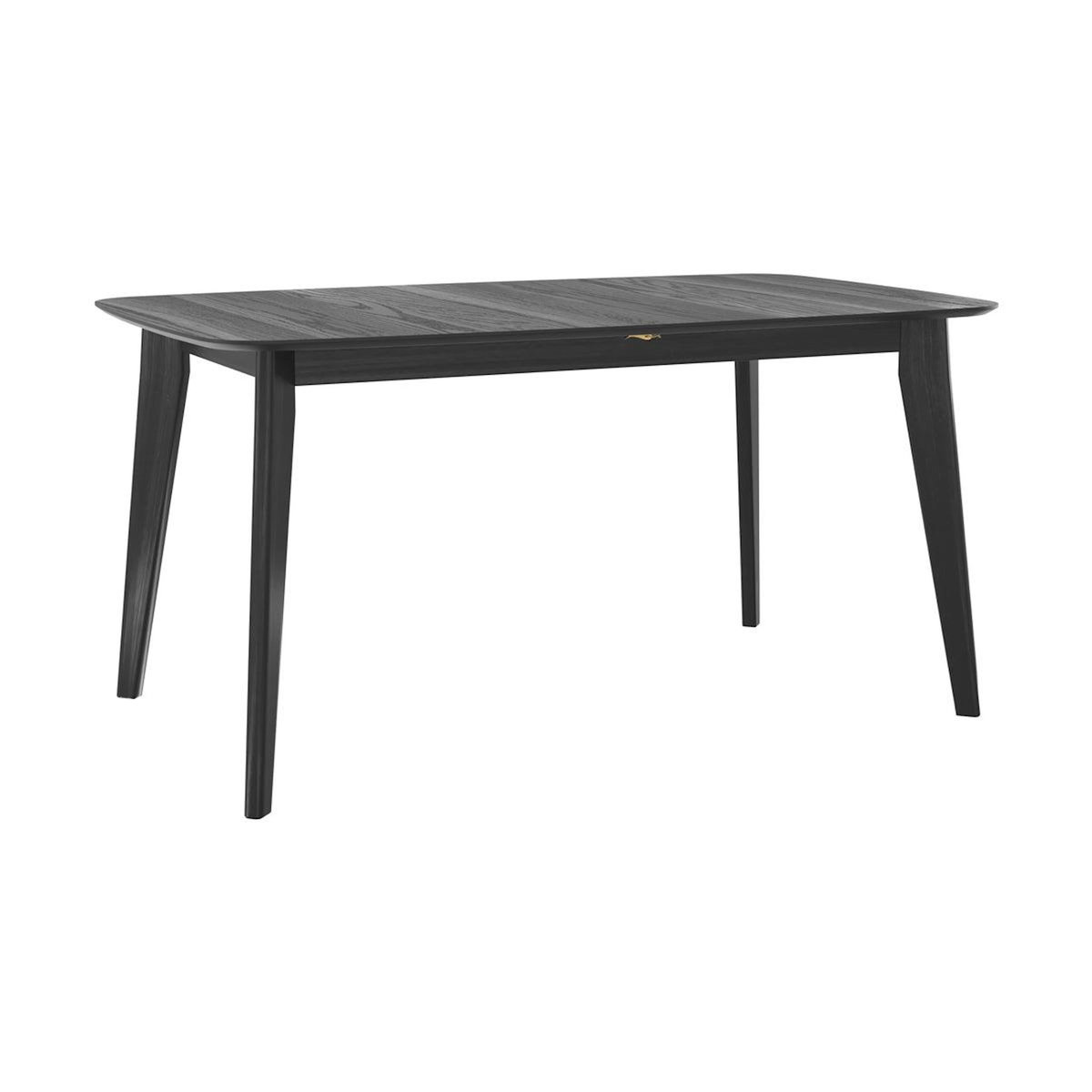 Rendez vous déco Table rectangulaire 4/6 personnes extensible en bois noir 150/180 cm-Oman