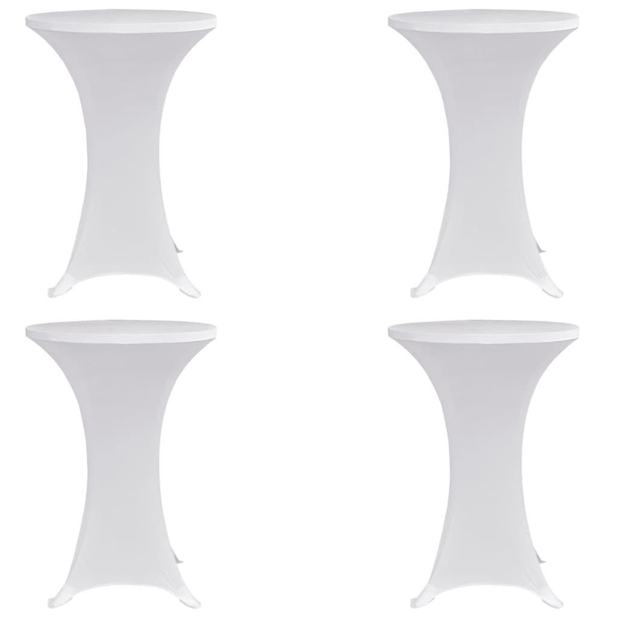 VIDAXL Housses elastiques de table Ø 60 cm Blanc 4 pcs