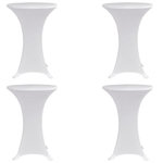VIDAXL Housses elastiques de table Ø 60 cm Blanc 4 pcs