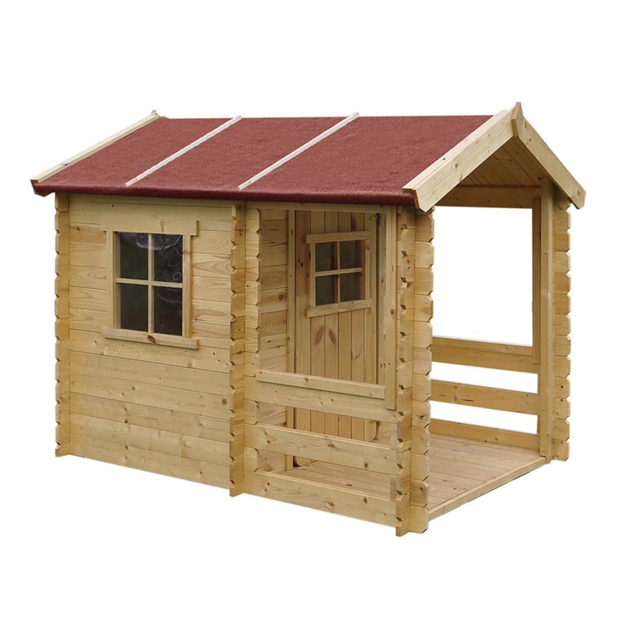 TIMBELA Maison en bois pour enfants - maison de jeux pour l'extérieur 182x146xh145cm/1.1m2 m501a