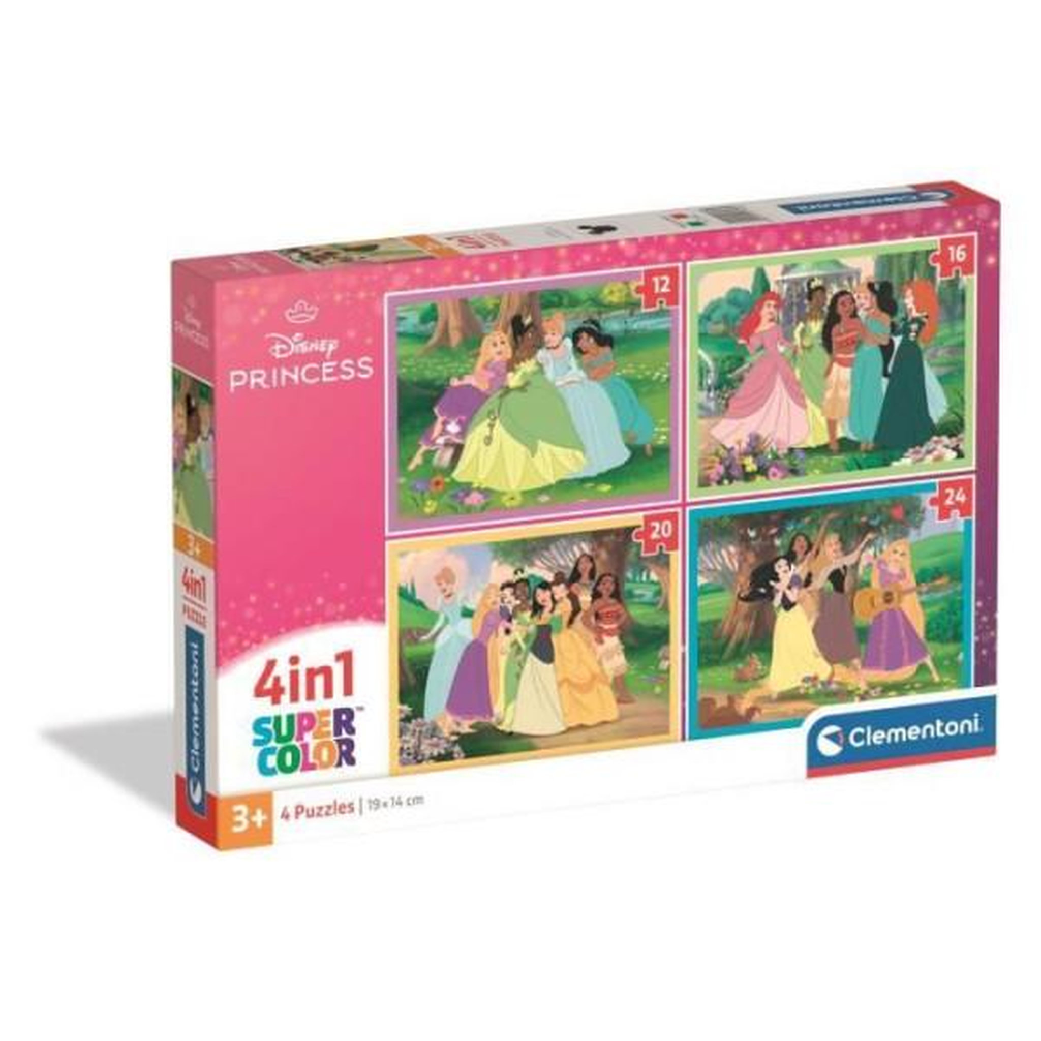 CLEMENTONI CLEMENTONI - Puzzle 4 en 1 - Disney Princess