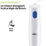 Voir la diapositive 4 : BRAUN Mixeur MQ10.201WMH MultiQuick 1 blanc 1 accessoire
