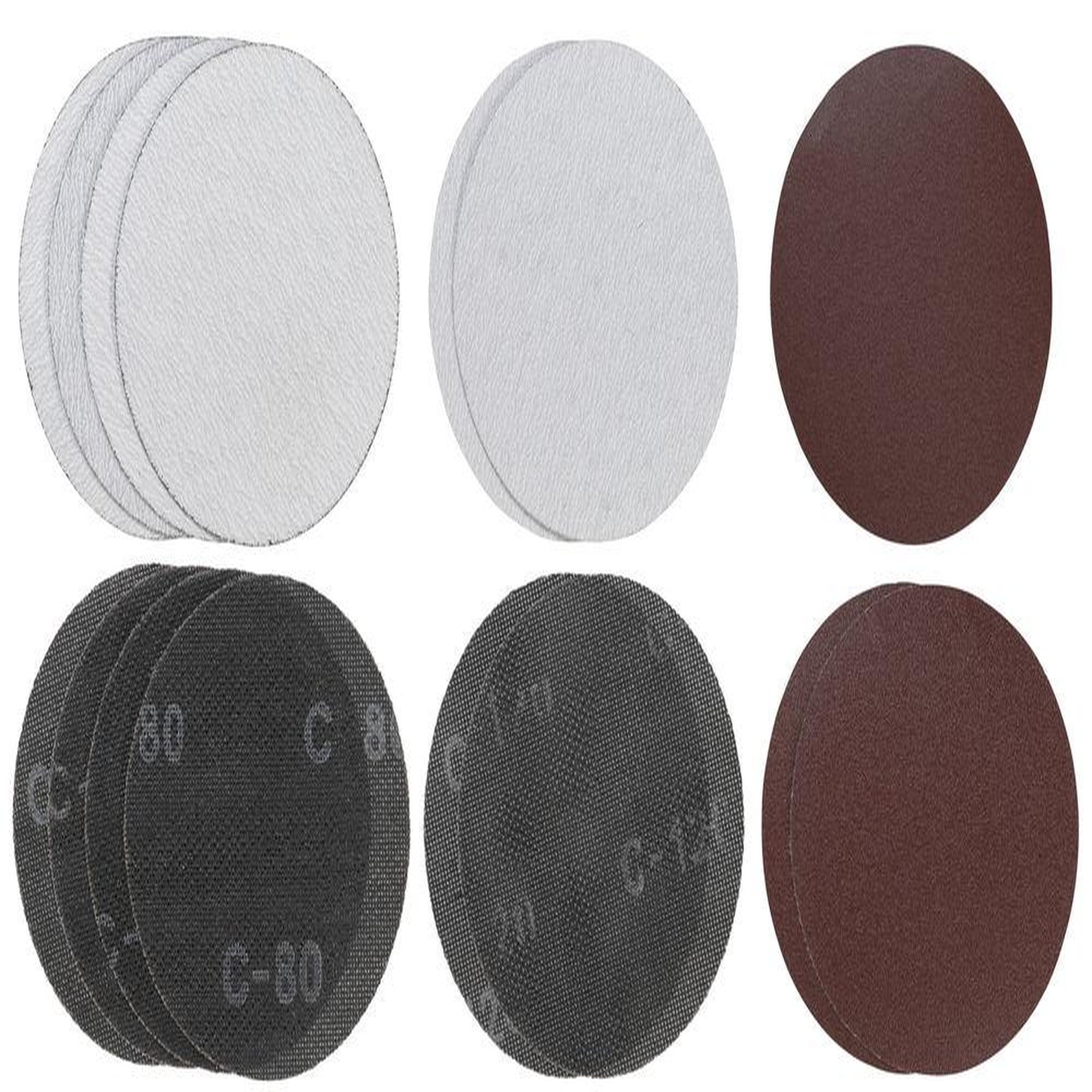 KWB Jeu de 15 abrasifs pour ponceuse girafe 180mm (Grain 80 et 120)
