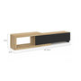 Voir la diapositive 6 : ID MARKET Meuble TV extensible 140-200 cm RAPHAEL 2 portes bois et noir