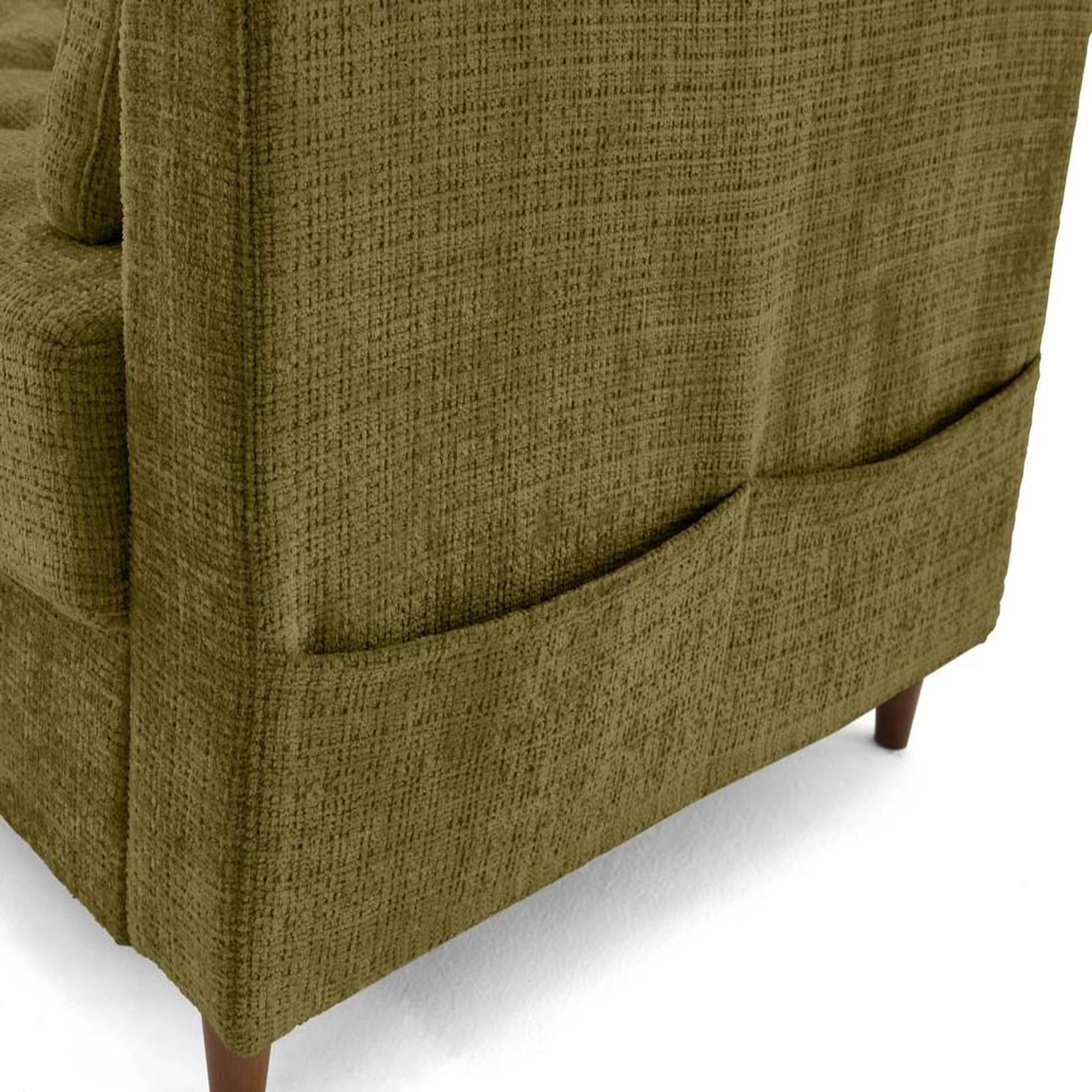 Voir la diapositive 5 : BEST MOBILIER Anna - canapé d'angle gauche 5 places convertible en velours texturé
