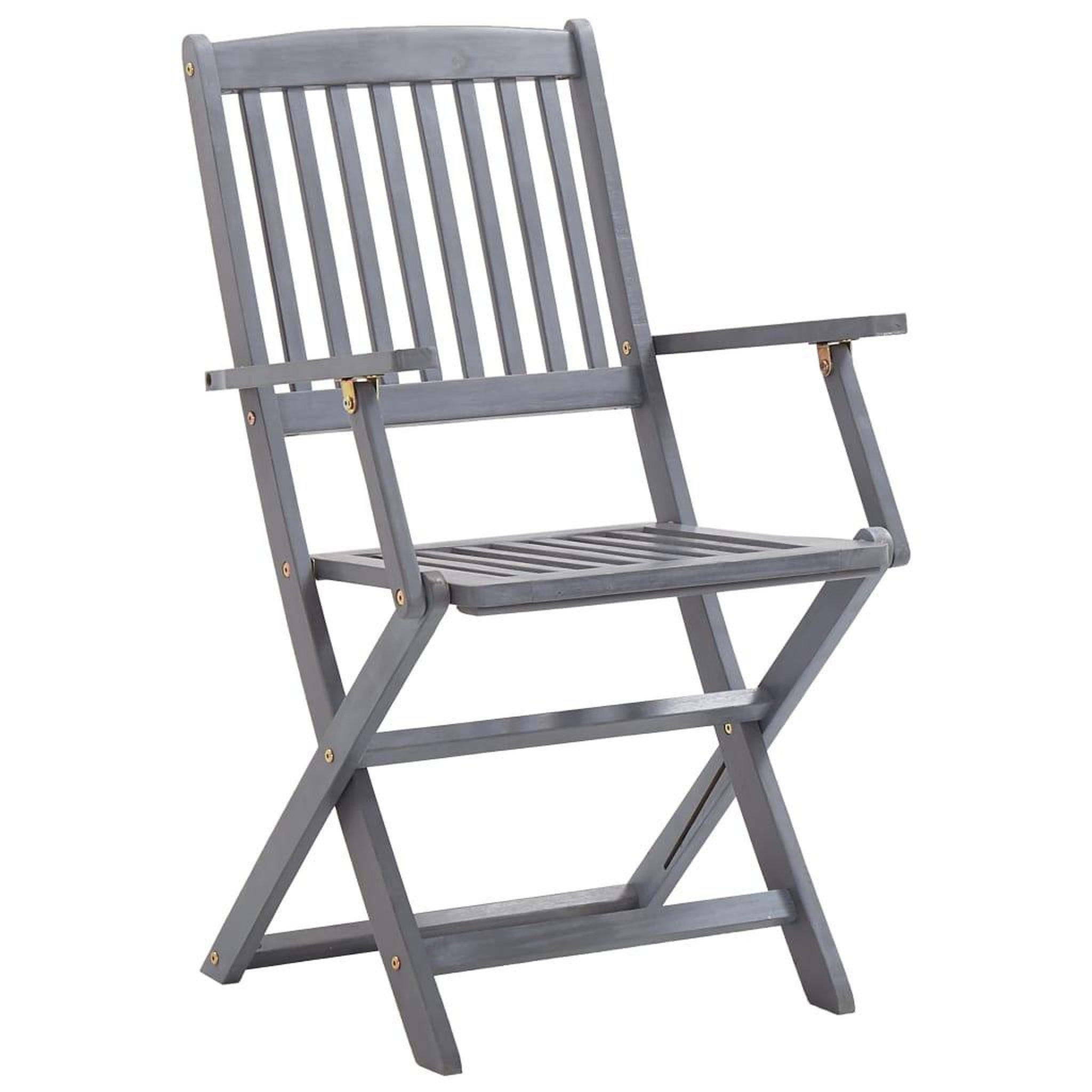Voir la diapositive 4 : VIDAXL Chaises pliables d'exterieur lot de 6 et coussins Bois d'acacia