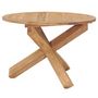 Voir la diapositive 3 : VIDAXL Table a dîner de jardin Ø110x75 cm Bois de teck massif