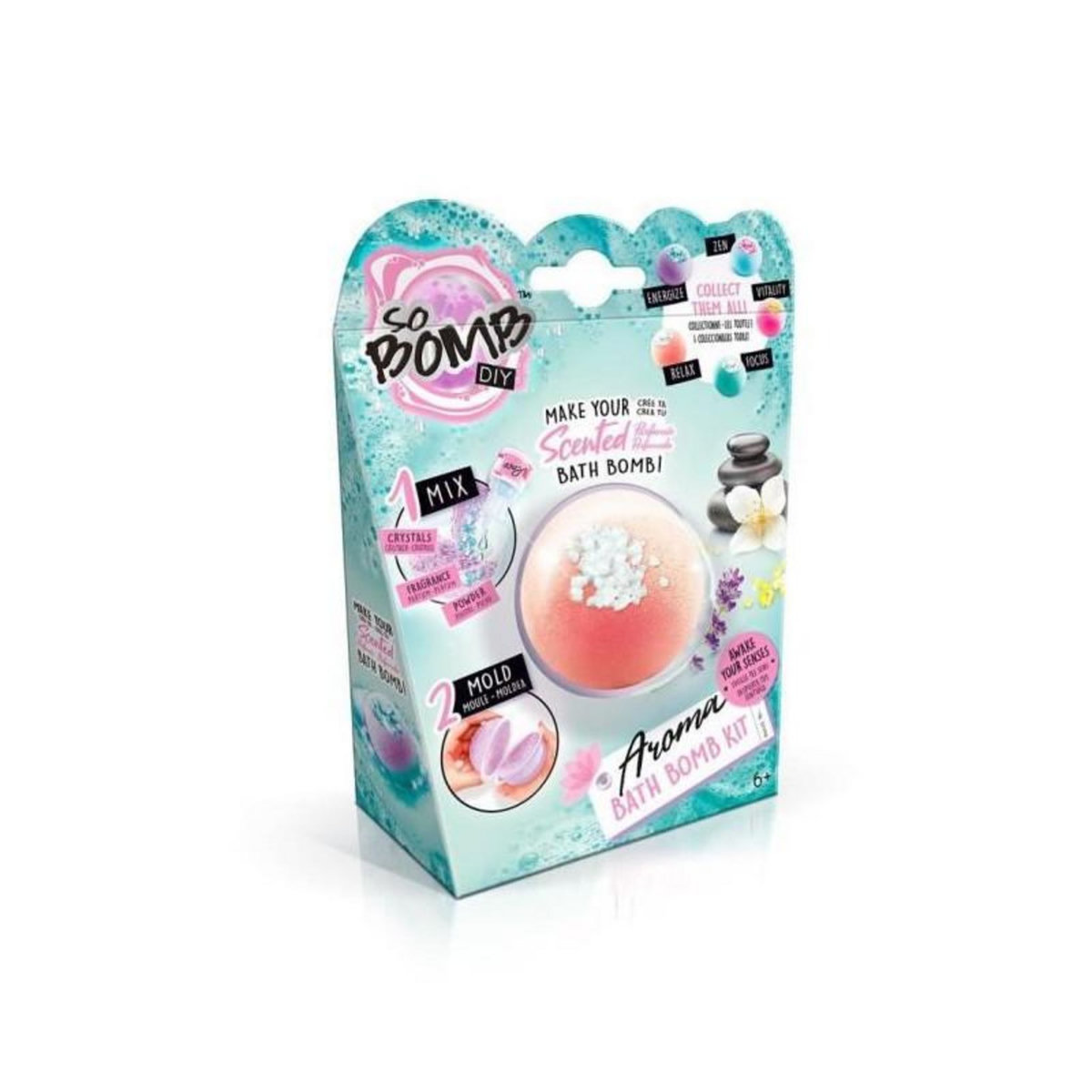 Canal Toys CANAL TOYS - So DIY - Kit a l'unité pour bombe de bain effervescente - Aromathérapie - So Bomb - Bath Bomb 1 pack - BBD 038
