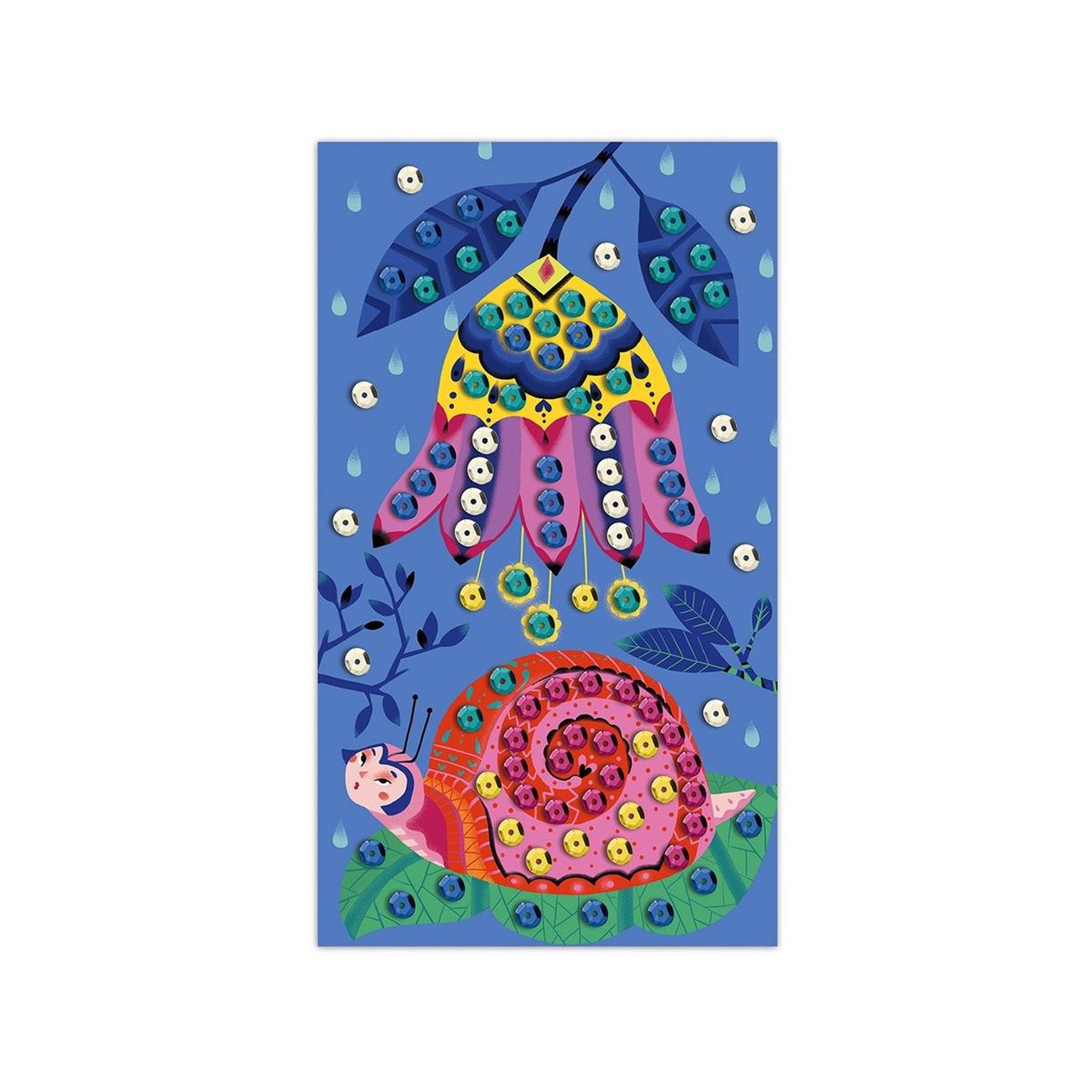 Juratoys-Janod Les ateliers du calme - sequins à coller jardin merveilleux