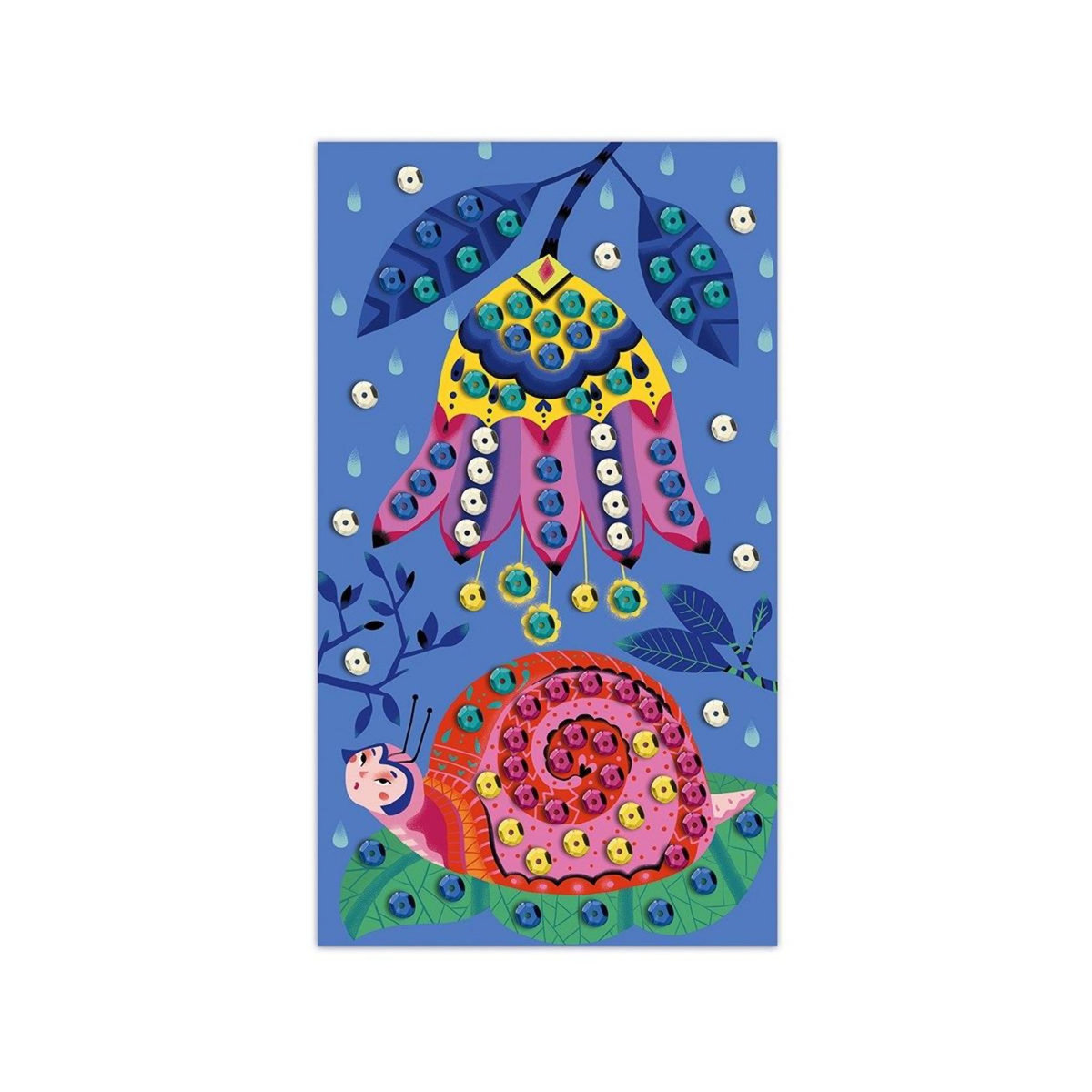 Juratoys-Janod Les ateliers du calme - sequins à coller jardin merveilleux
