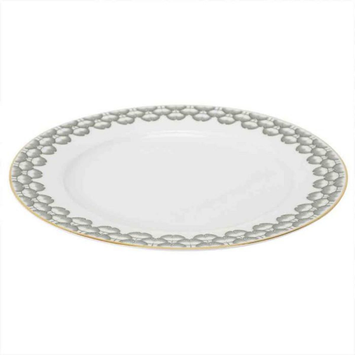 Paris Prix Lot de 6 Assiettes Plates  Ginkolo  26cm Blanc