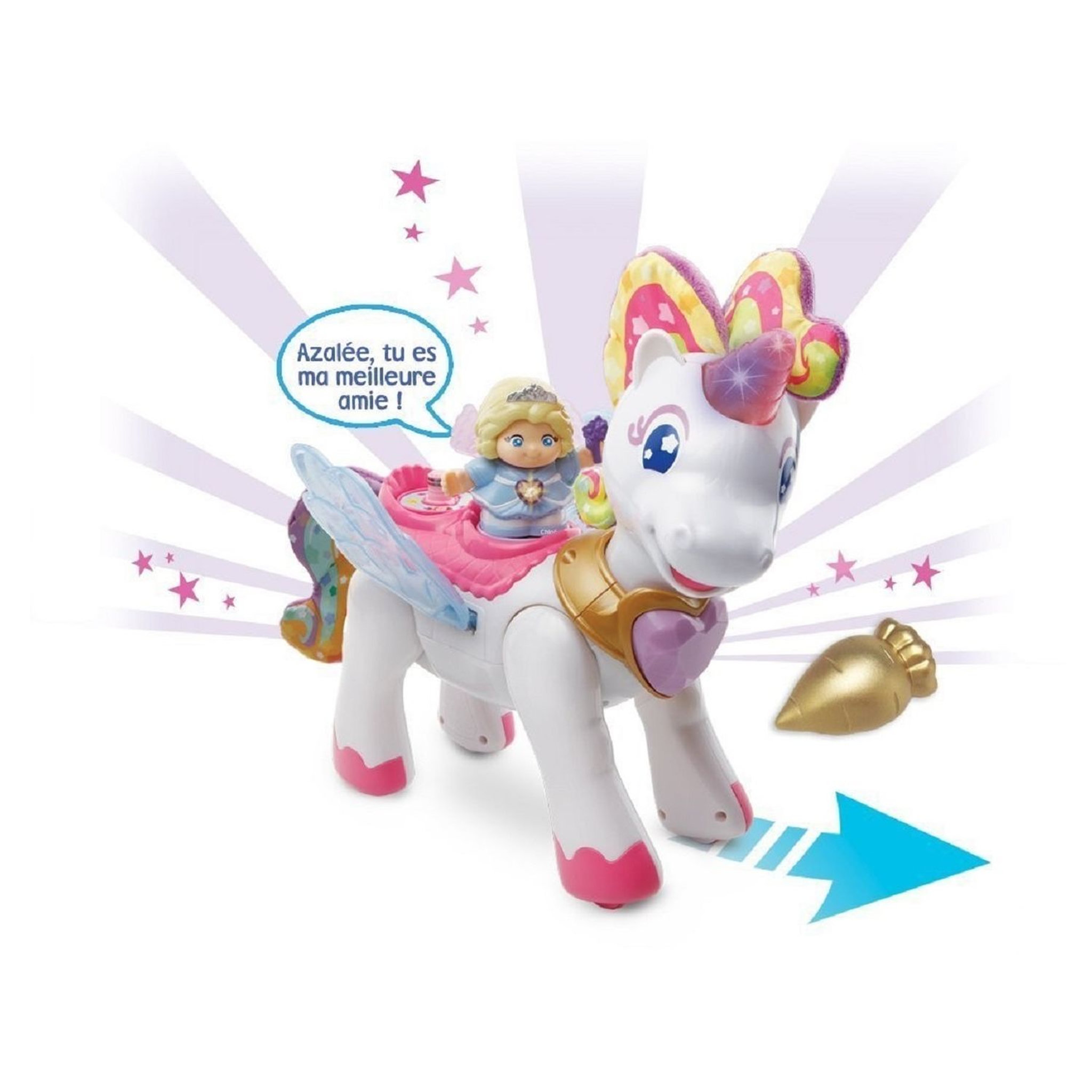 Voir la diapositive 2 : VTECH Azalée la licorne arc-en-ciel enchantée