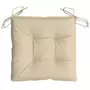 VIDAXL Coussins de chaise 2 pcs beige 50x50x7 cm tissu oxford