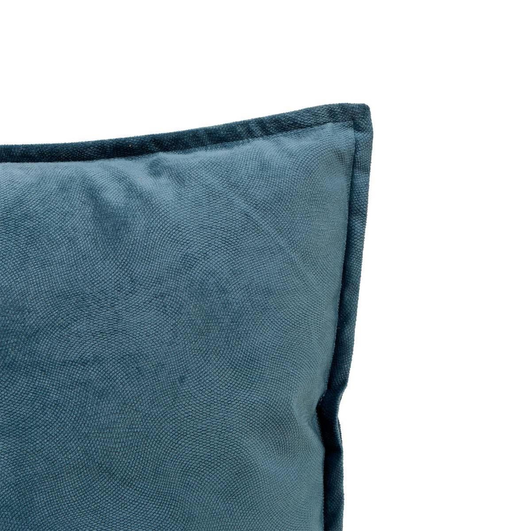 Voir la diapositive 3 : ATMOSPHERA Coussin déco uni  lilou  55x55cm bleu égéen