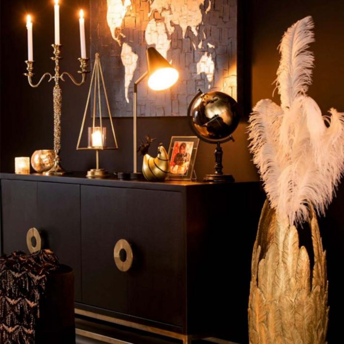 Paris Prix Plante Artificielle  Plume d'Autruche  143cm Ivoire