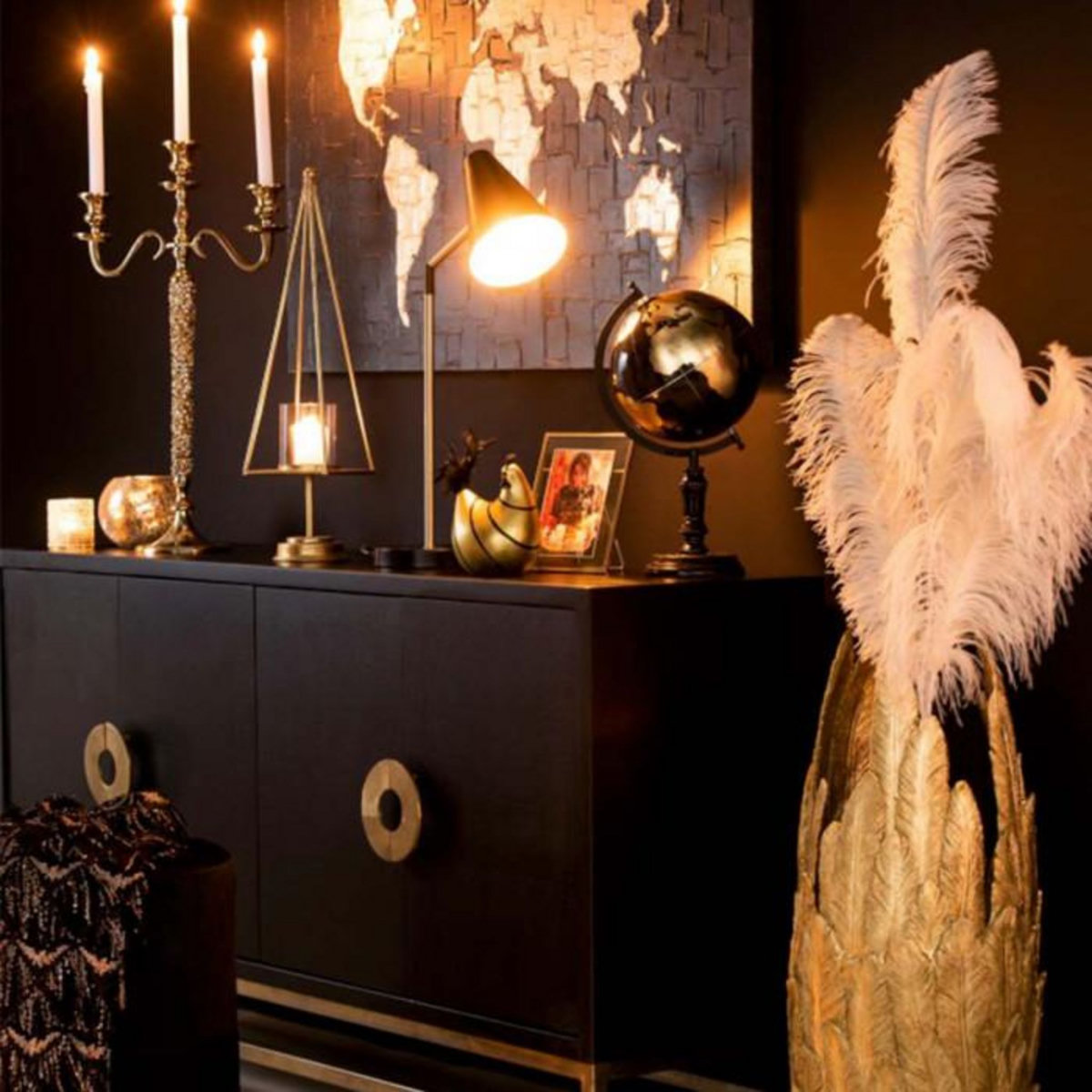 Paris Prix Plante Artificielle  Plume d'Autruche  143cm Ivoire