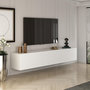 Voir la diapositive 3 : Habitat et Jardin Meuble TV en bois  West  150 x 32 x 30 cm - Blanc