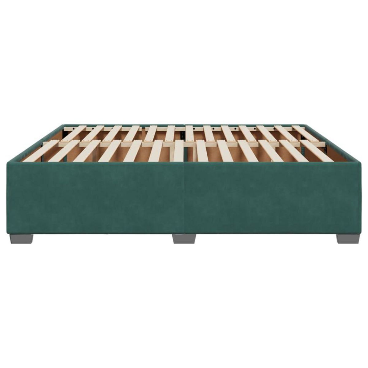 VIDAXL Cadre de lit sans matelas vert fonce 180x200 cm velours