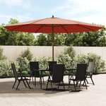 VIDAXL Parasol de jardin avec mat en bois terre cuite 400x273 cm