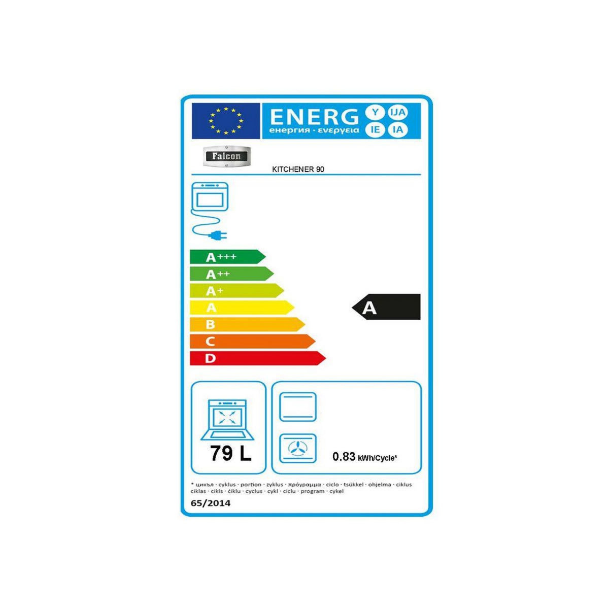 Falcon Piano de cuisson gaz KITCHENER 90 NOIR + WOK ET PLANCHA