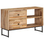 Voir la diapositive 1 : VIDAXL Meuble TV Bois de teck recycle 90 x 30 x 55 cm