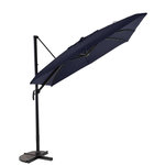 JARDIDECO Parasol déportée carré inclinable 5 positions Bleu chiné - 3 x 3 m - Jardideco