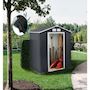 Voir la diapositive 2 : Habitat et Jardin Abri de jardin métal -  Vegas  - 2,7 m² avec gouttière - Gris