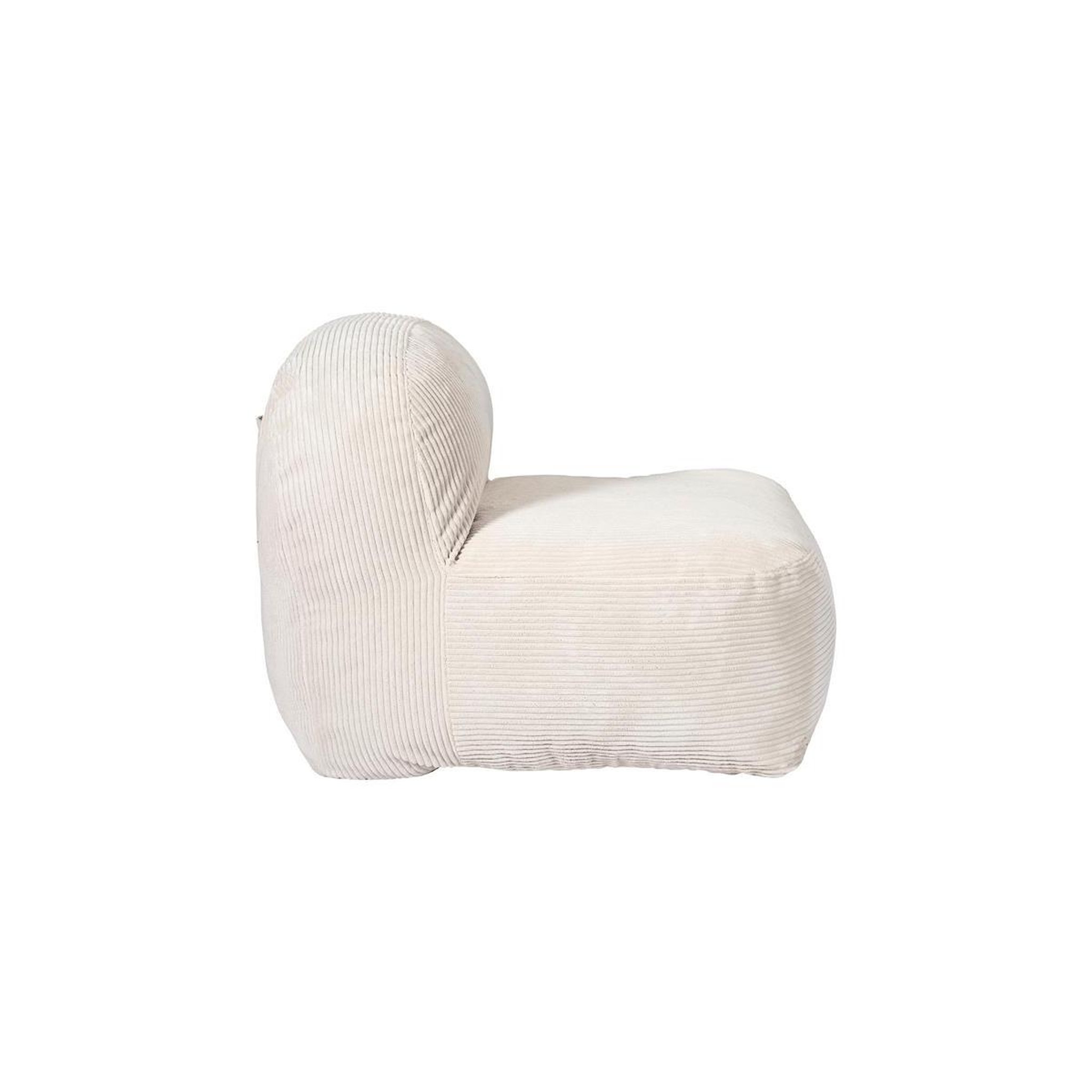 Voir la diapositive 3 : The Home Deco Factory Fauteuil Compressé Côtelé  Scott  85cm Beige