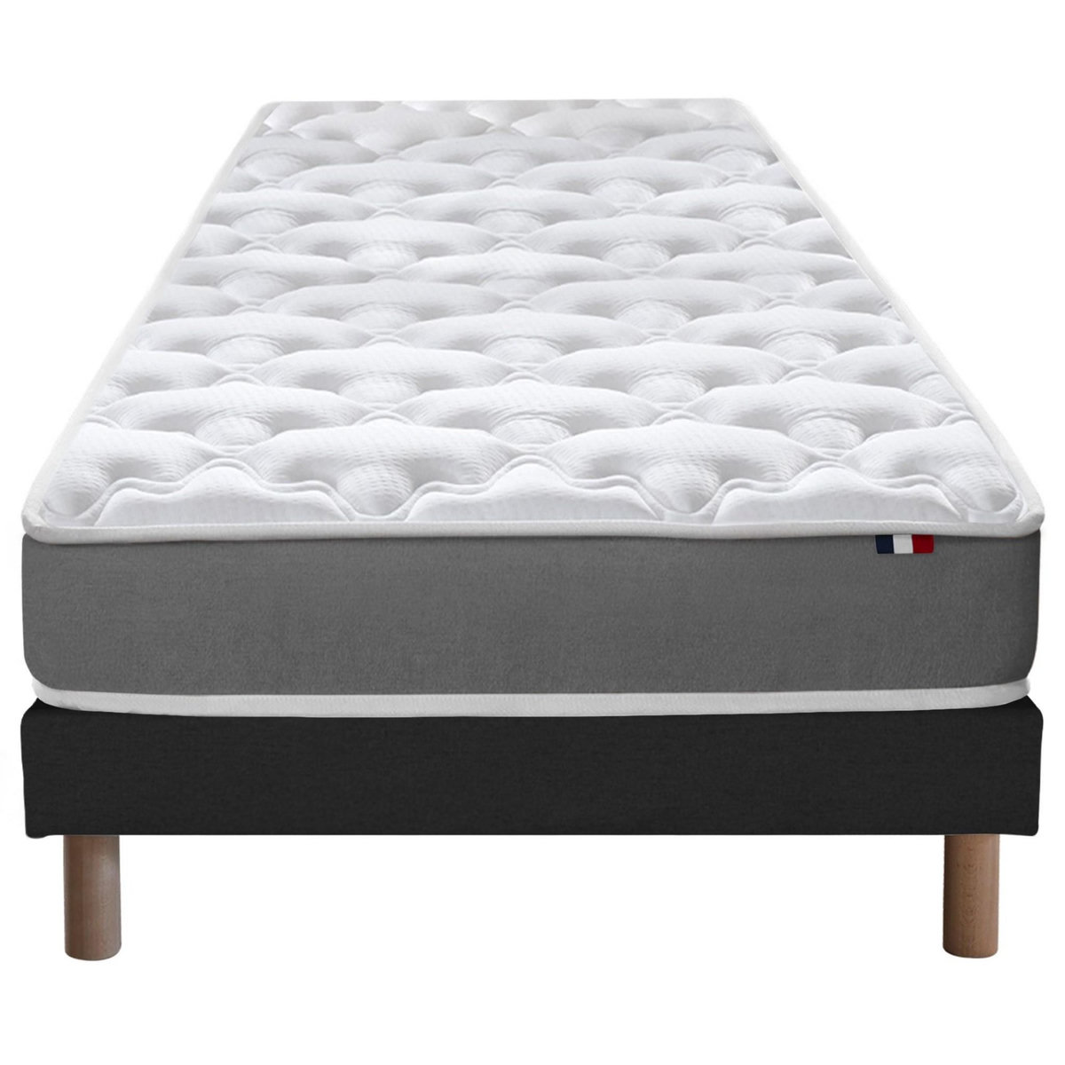 IDLITERIE Ensemble matelas mousse réversible STRATUS et sommier - confort français