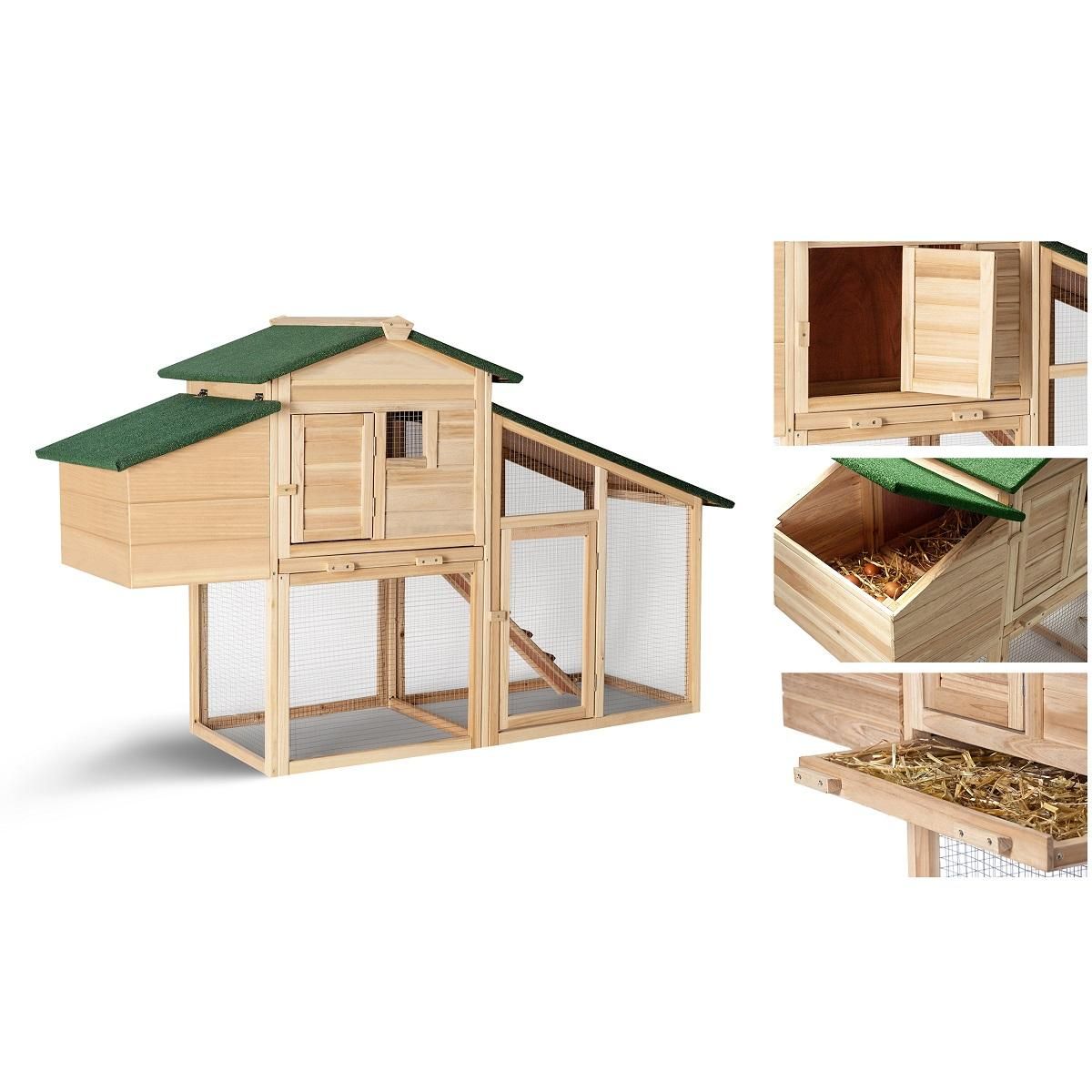 Jardikt Poulailler avec pondoir 2 niveaux