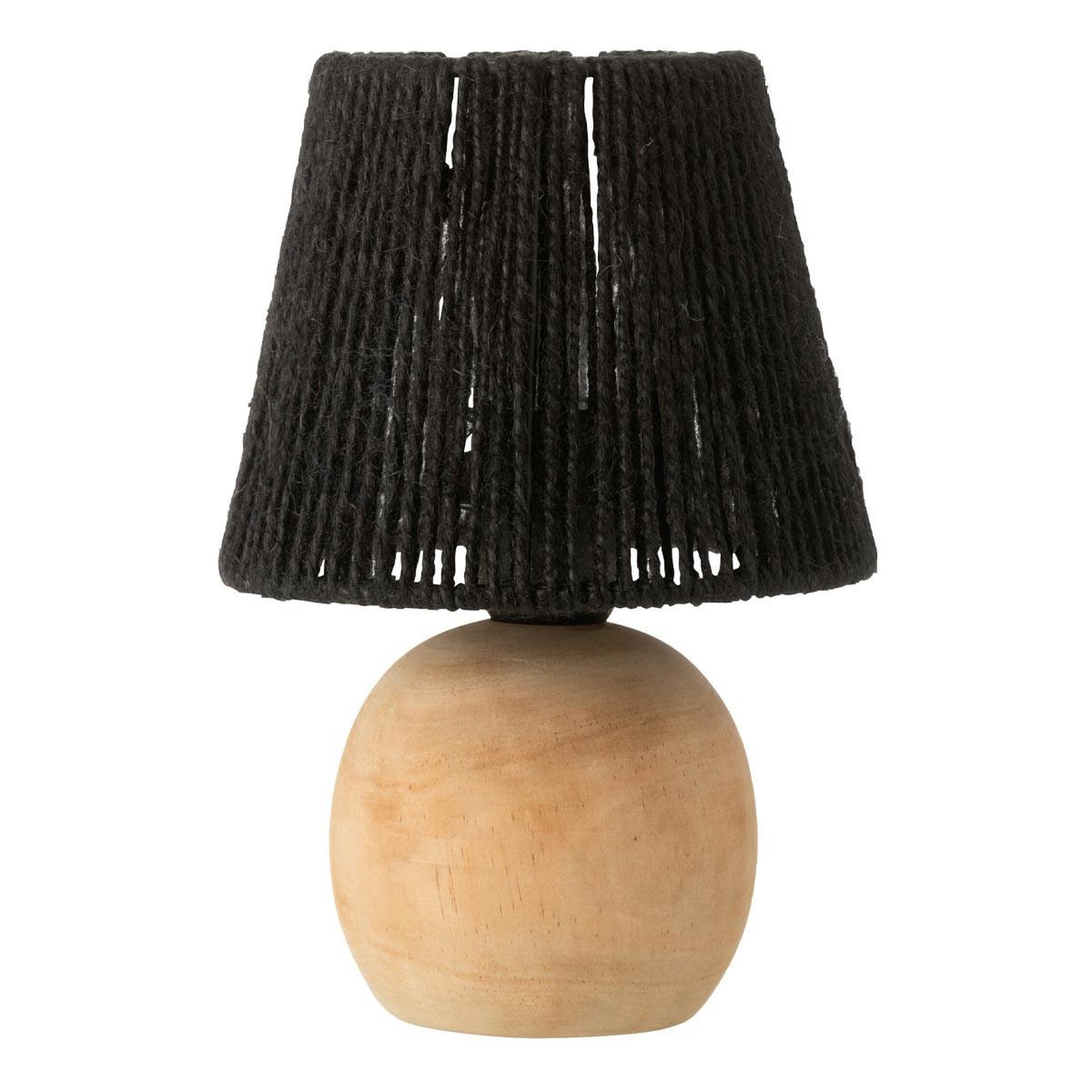 J-LINE Lampe à poser à led en bois  roslyn  23cm noir