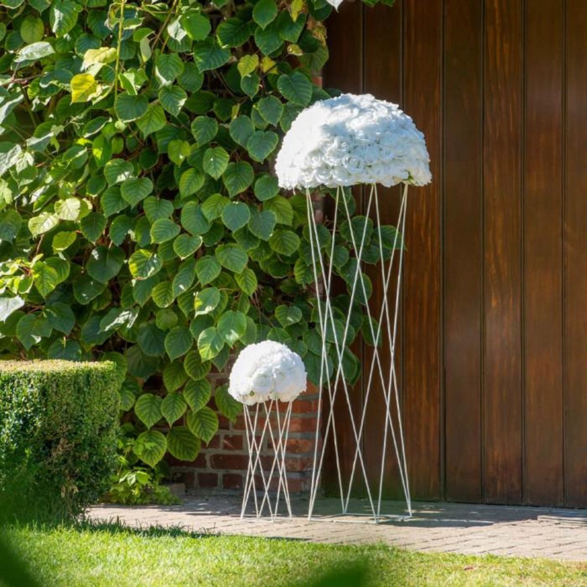 Paris Prix Cache-Pot en Métal  Support Croix  145cm Blanc