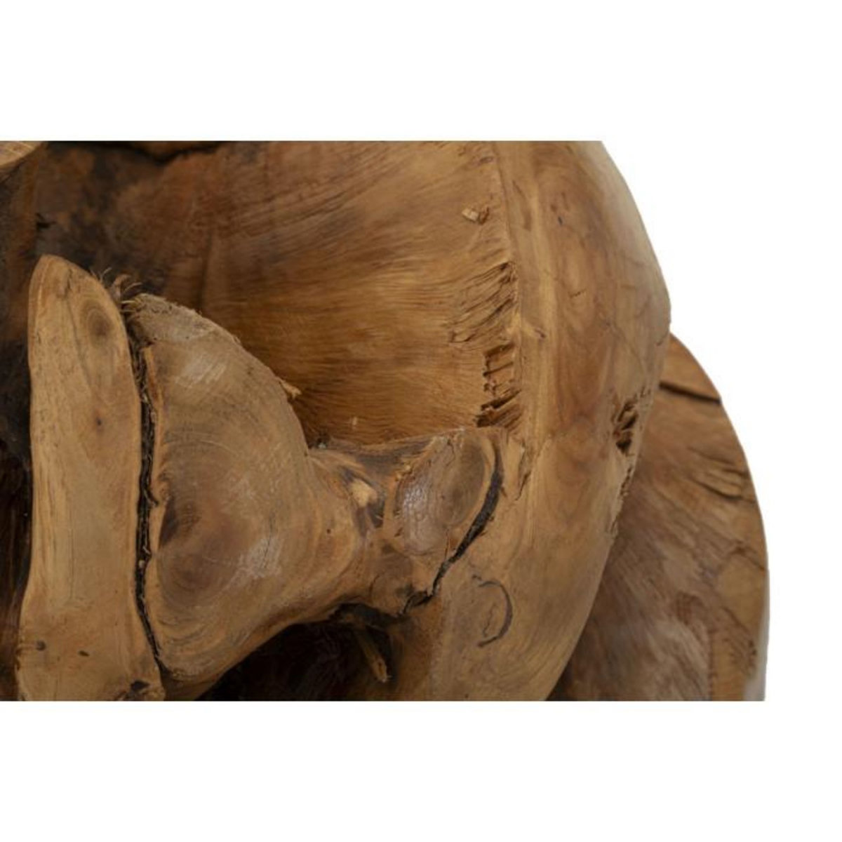 Paris Prix Objet Déco Rond en Teck  Balle  50cm Naturel