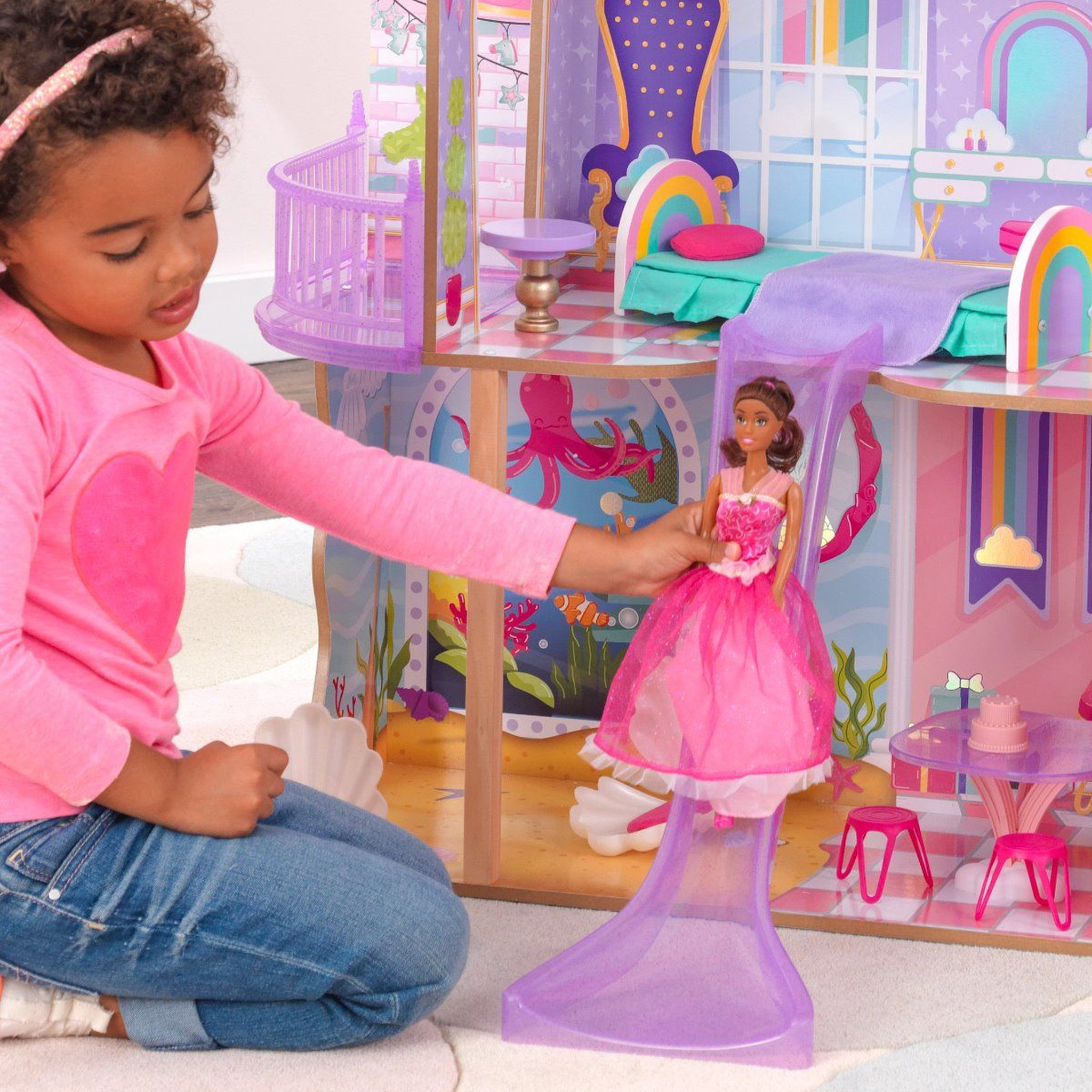 Voir la diapositive 4 : Kidkraft Maison Licorne Rainbow Dreamer