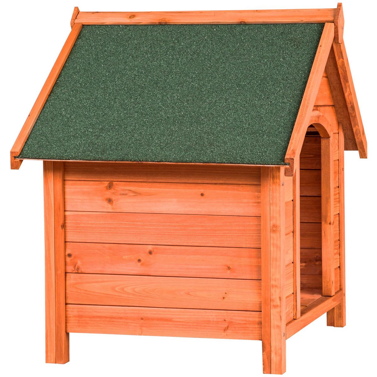 tectake Niche pour chien en bois lasuré marron