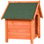 Voir la diapositive 5 : tectake Niche pour chien en bois lasuré marron