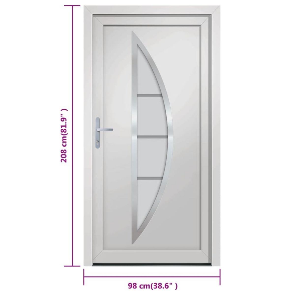 VIDAXL Porte d'entree Blanc 98x208 cm PVC