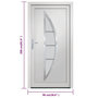 Voir la diapositive 6 : VIDAXL Porte d'entree Blanc 98x208 cm PVC