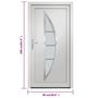 Voir la diapositive 6 : VIDAXL Porte d'entree Blanc 98x208 cm PVC