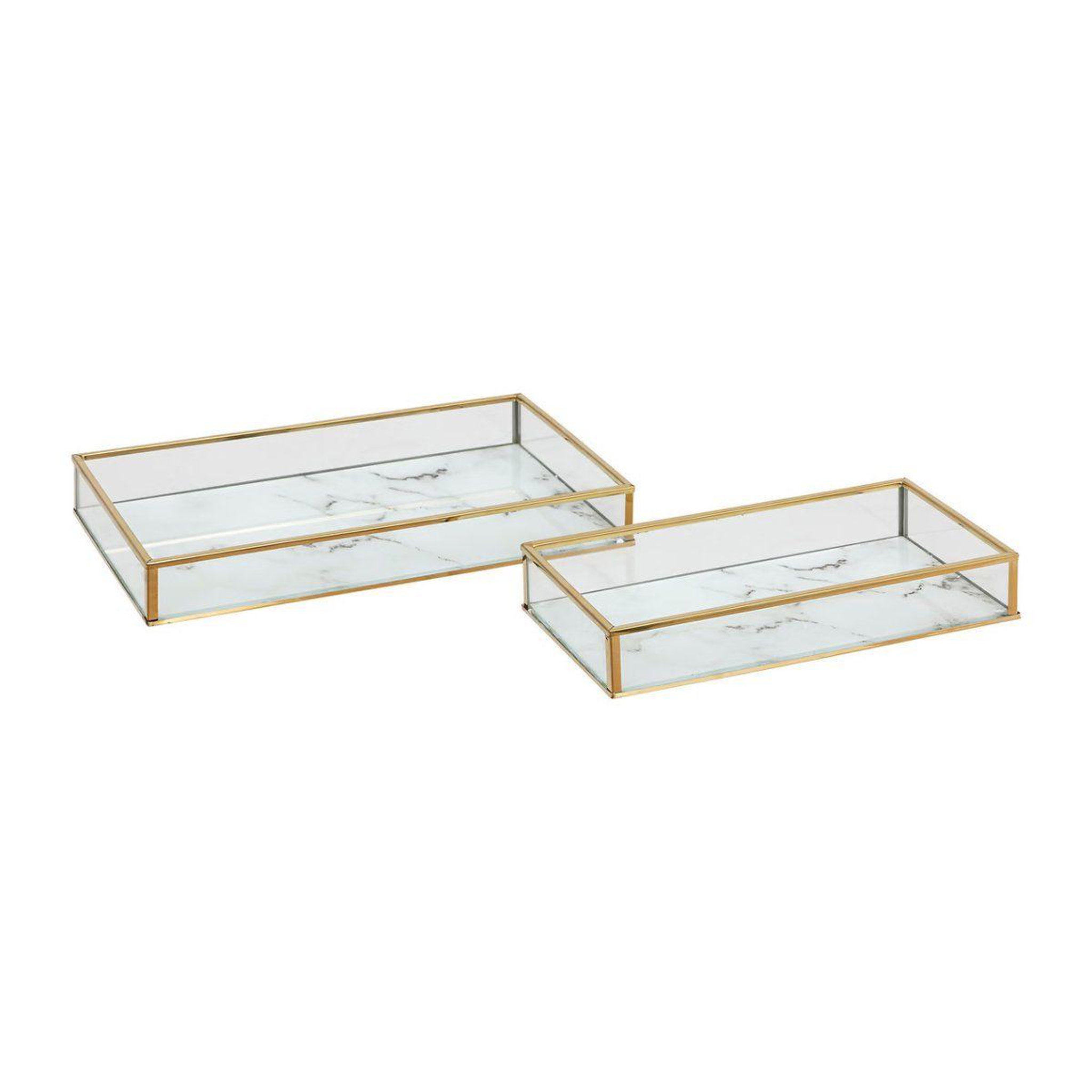 ATMOSPHERA Lot de 2 vide-poches en céramique  rosio  24cm blanc
